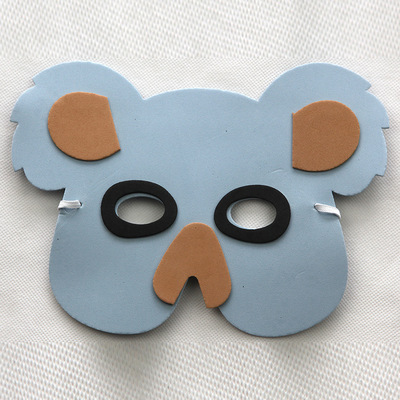 卡通面具 动物面具 eva泡沫海绵纸面具 幼儿园成人表演 树熊面具