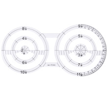 双圆形 亚克力拼布尺 拼布工具 DIY拼布制图尺