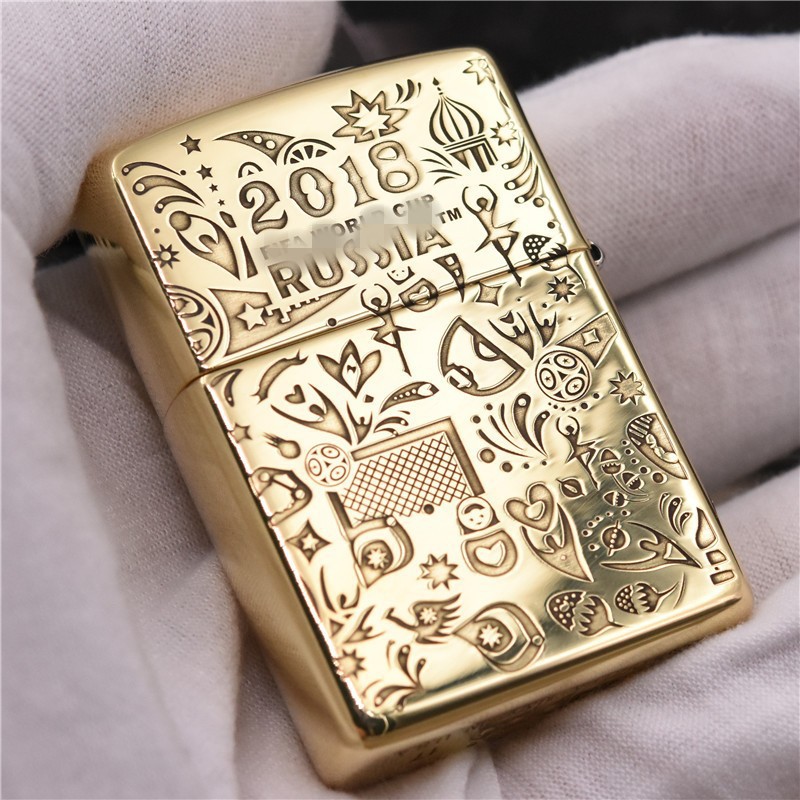 zippo 纯铜世界杯
