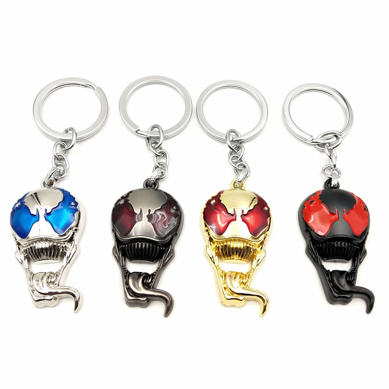 外贸热卖欧美电影周边毒液致命守护者模型钥匙扣合金挂件