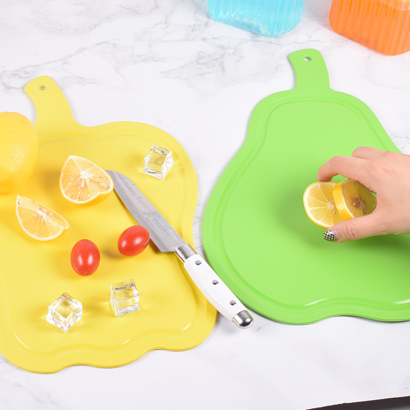 Pear Color Pepper Cutting Board Plastic Cutting Board Double-Sided Cutting Board Rolling Noodles Household Knife Cutting Board