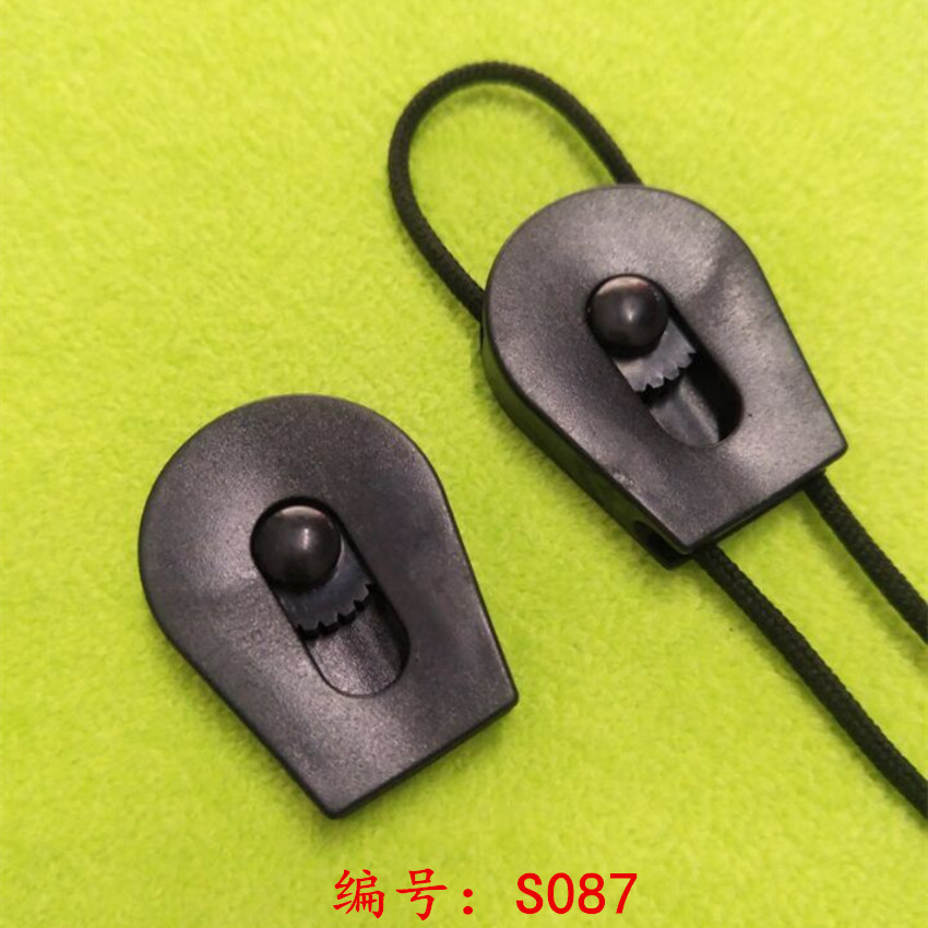 欣运绳尾夹扣绳夹绳扣吊钟束口防滑伞绳尾夹扣 abs拉链头绳头扣