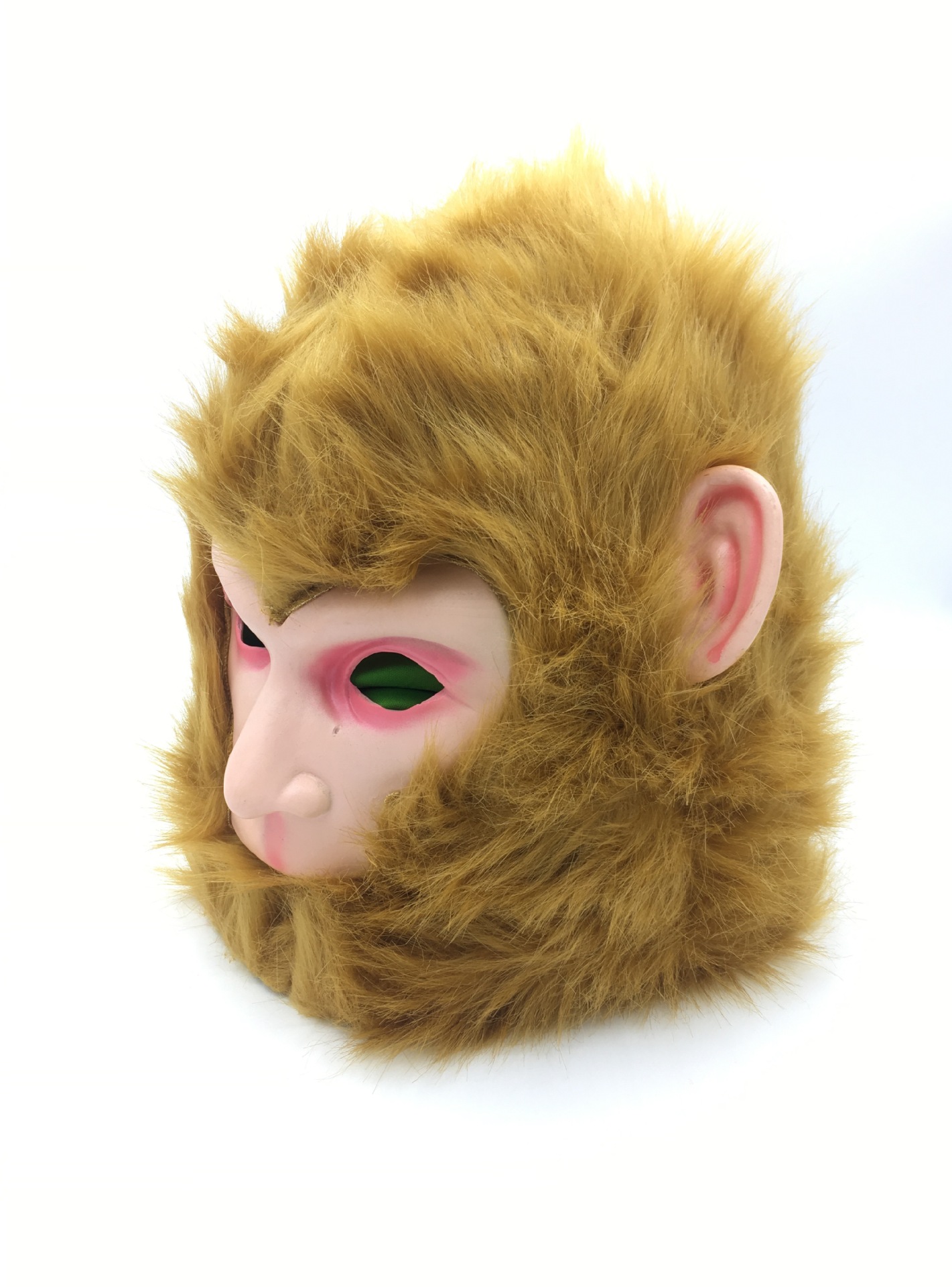 万圣节新款毛脸孙悟空美猴王西游记演出面具头套猴头表演拍照道具