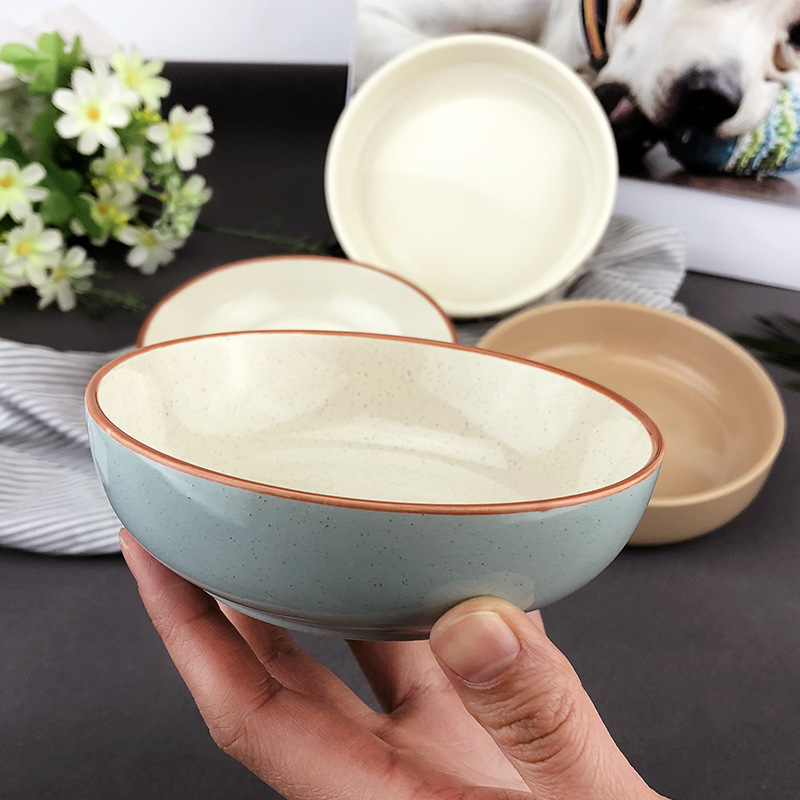 陶瓷狗猫咪碗狗盆小型犬猫咪宠物狗狗用品猫粮碗单碗猫碗饭盆食盆