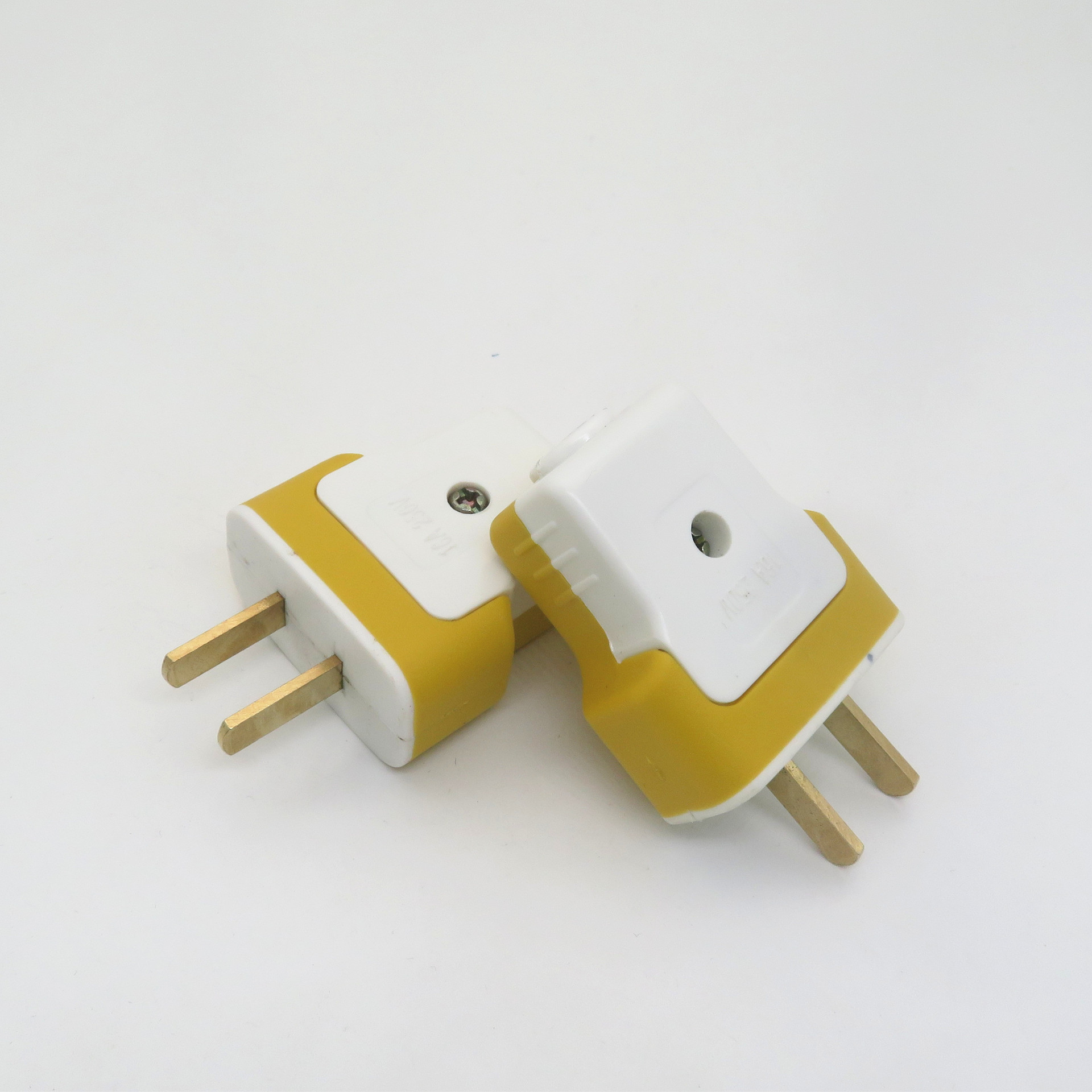 6厚度一体铜件t型插头防爆防压电源两极插头插只固定型插头