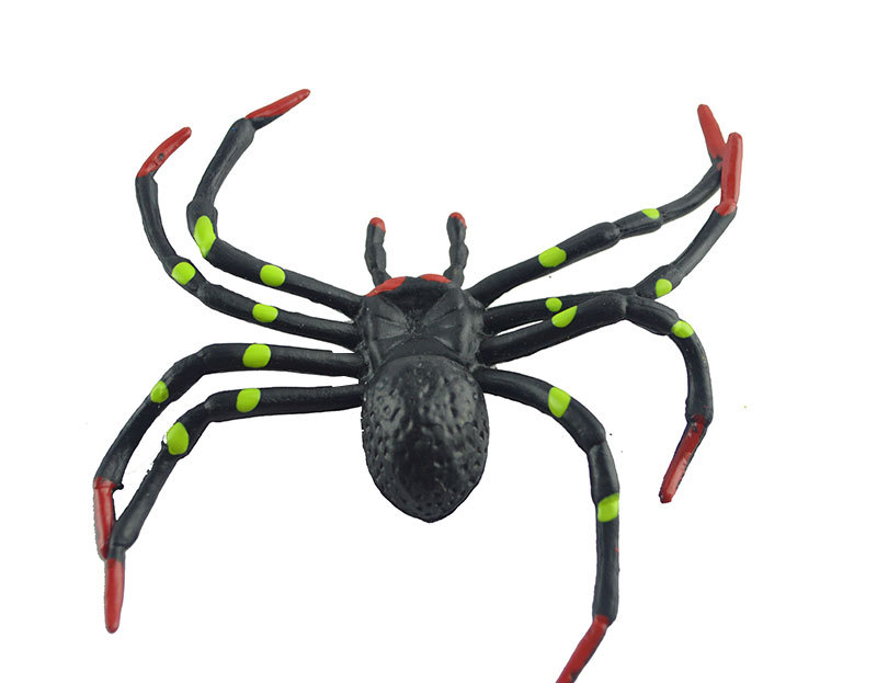 仿真蜘蛛玩具小号花蜘蛛黑色 恐怖吓人蜘蛛模型 假蜘蛛 整人玩具
