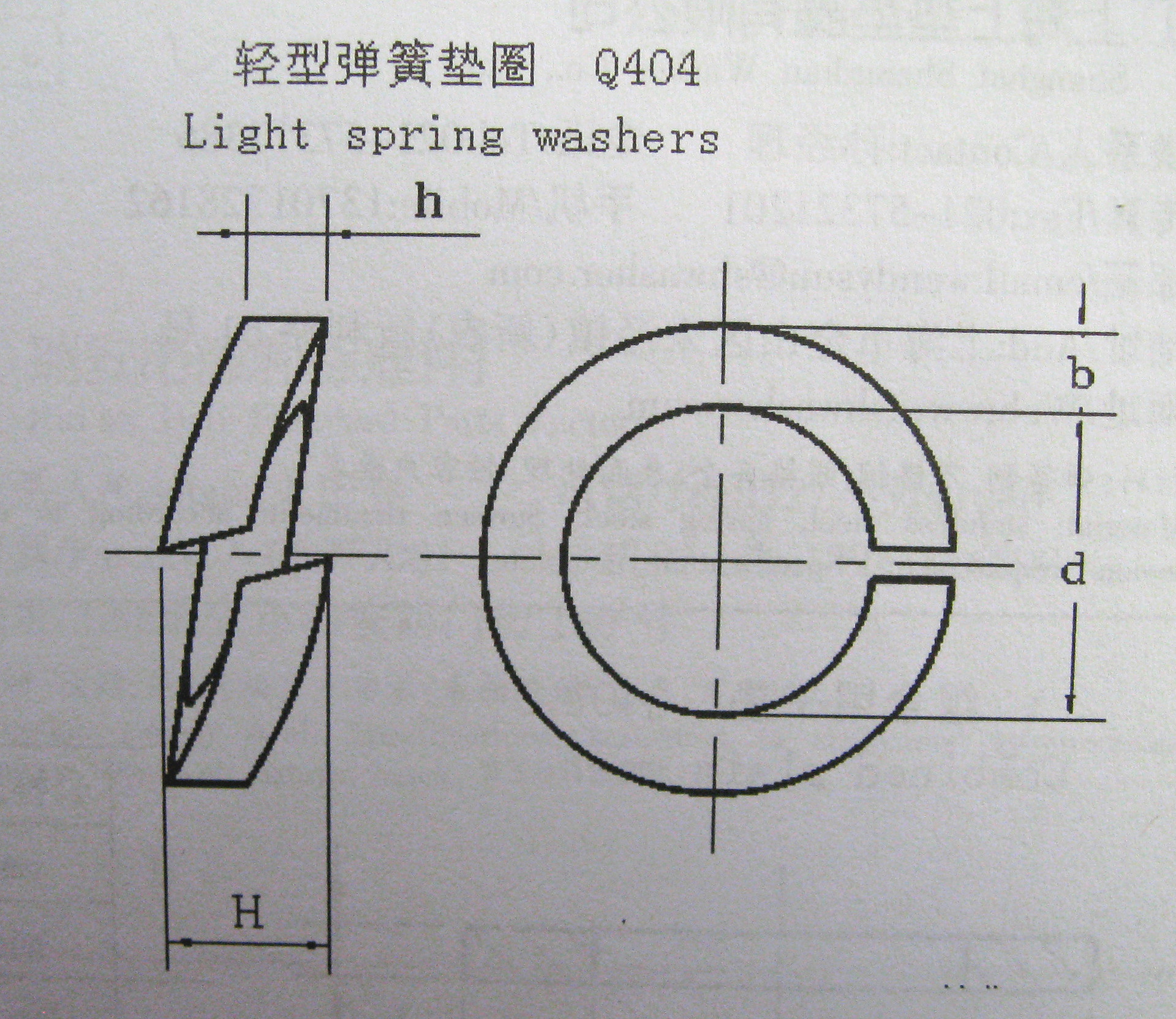 轻型弹簧垫圈q404