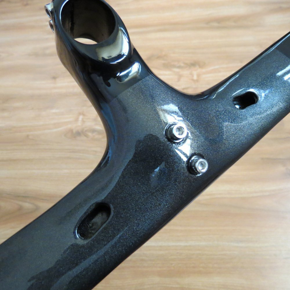 批发外贸自行车配件一体碳纤维公路车车把扁平内走线dikater弯把