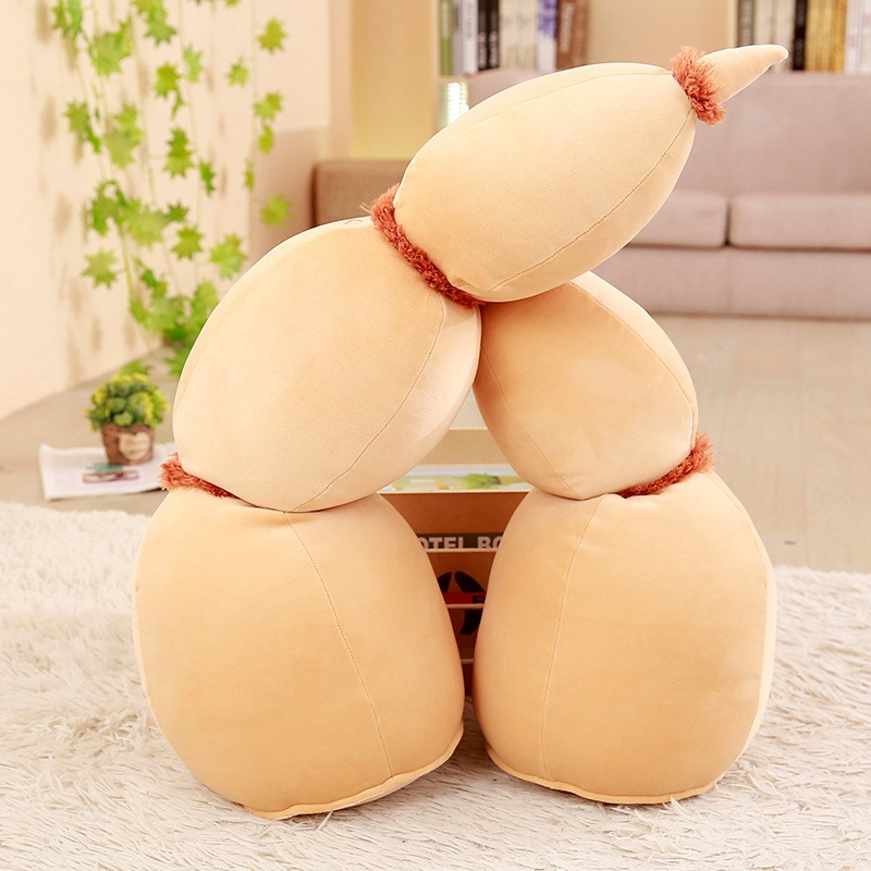 创意仿真莲藕抱枕 蔬菜公仔毛绒玩具 吃藕丑整人搞怪靠枕一件代发