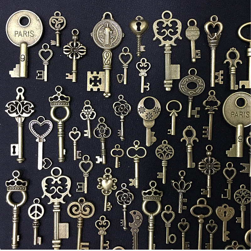 Retro Key DIY Metal Key Creative Key Accessories Popular Ornament 150 Mixed Bags