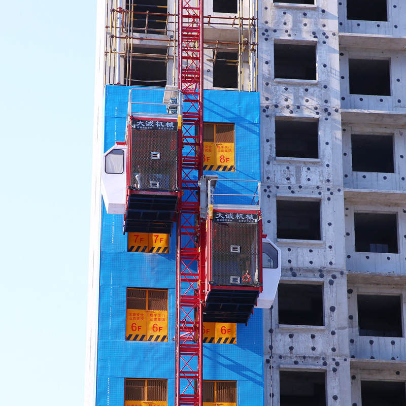 工地高层运输人货施工升降机 供应变频施工电梯价格施工升降机