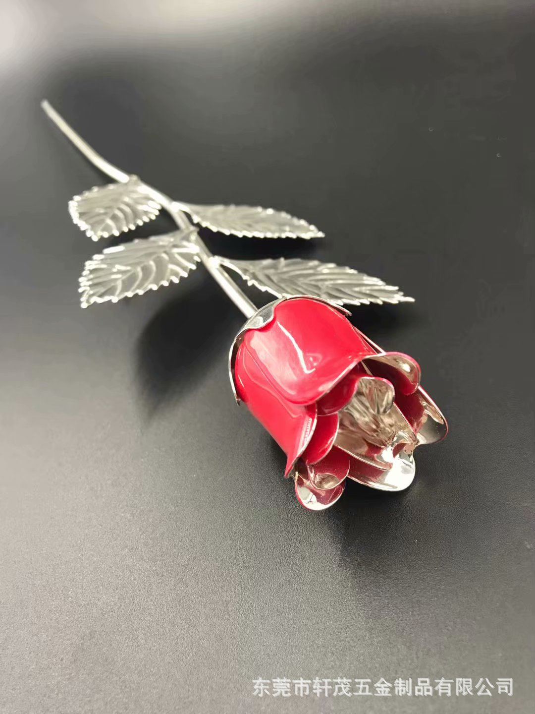金属玫瑰花生产定制高品质金属电镀玫瑰花情人节圣诞节礼品