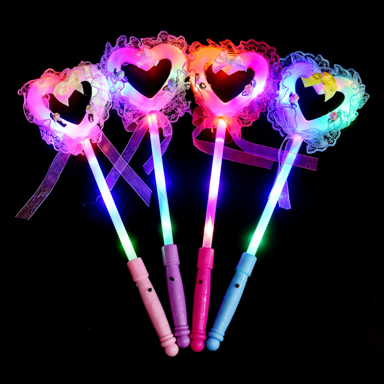新款酒吧瑶瑶棒星星闪光棒水晶荧光棒演唱会道具夜市地摊发光玩具