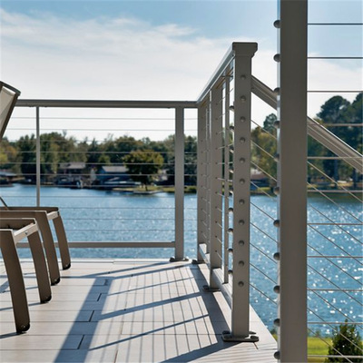 厂家直销 室外室内不锈钢木扶手护栏 4mm/6mm绳索 多款式选择