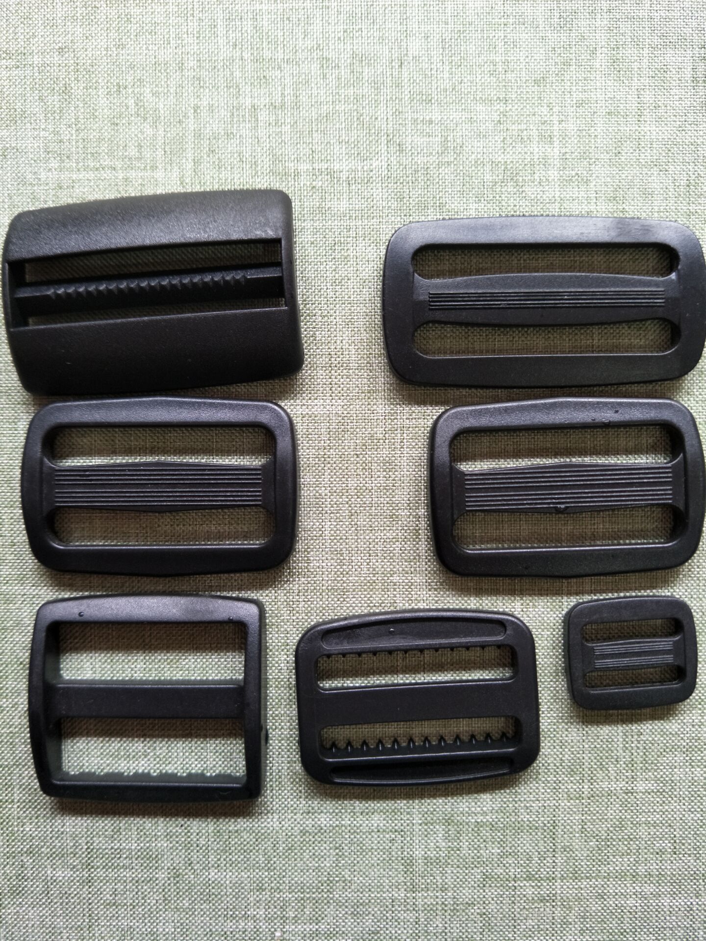 塑料箱包背包配件日字扣包肩带调节扣二三档扣黑色书包织带口字扣