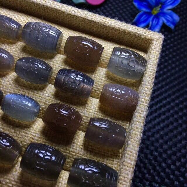 古寓天然彩月光回纹珠