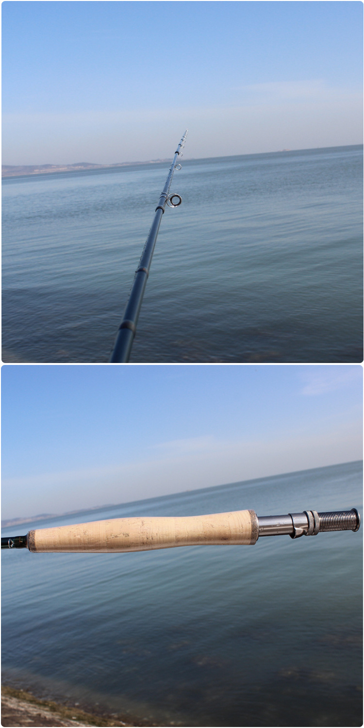 出口2.76米碳素四节路亚竿飞钓竿 9′ 6#飞蝇竿fly fishing ro