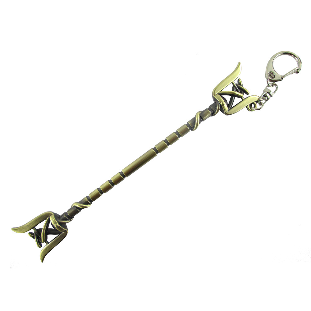 速卖通 英雄lol 光辉女郎 拉克丝 原始皮肤 武器模型 钥匙扣挂饰