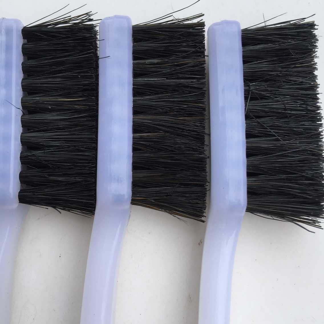 3排猪鬃黑色硬毛刷 核桃刷子 清理包浆上油刷子 猪鬃毛刷 文玩刷