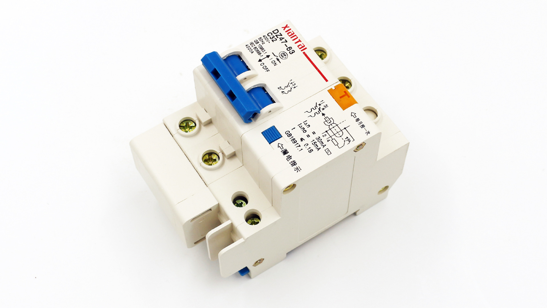 全铜质量dz47le-2p32a漏电保护开关 家用低压漏电断路器漏保开关