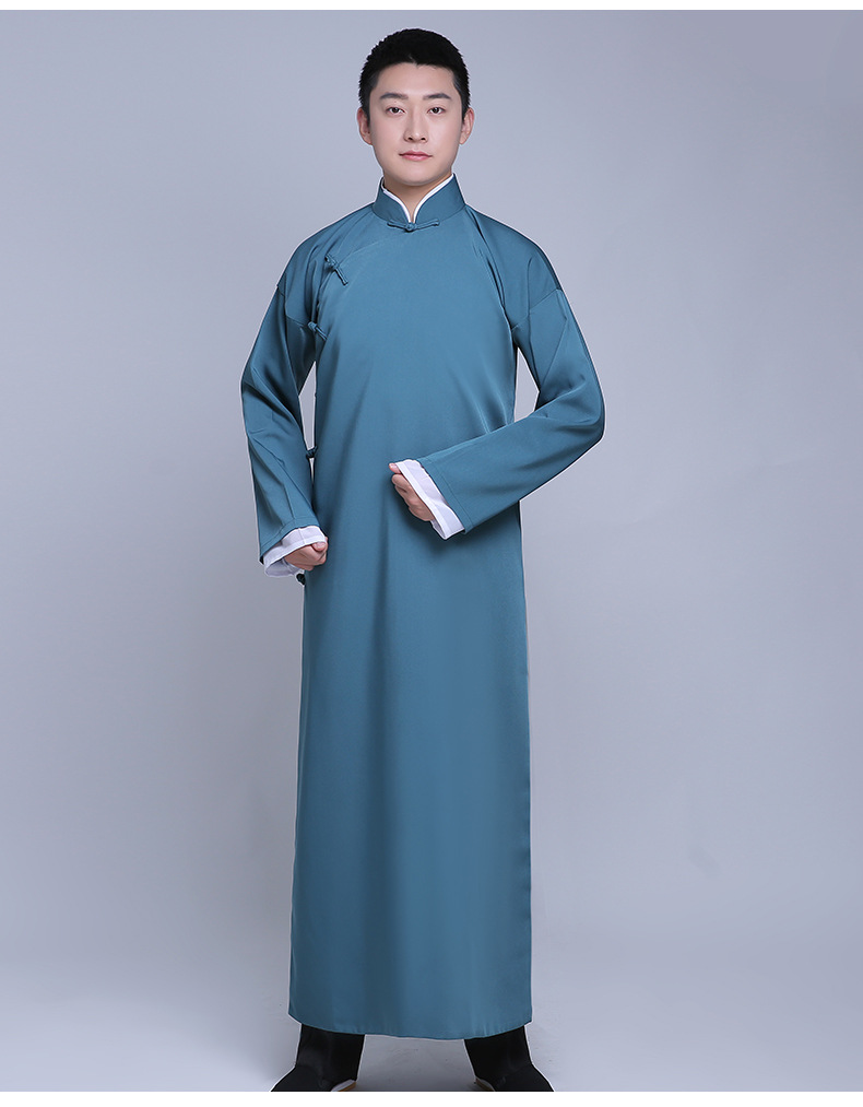 中国风新款民国服装长衫相声中式大褂服长袍马褂教书民国演出服男