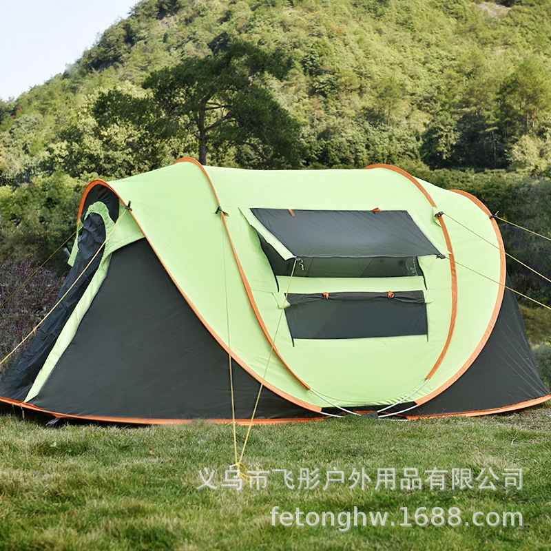 Wholesale 4 Double Automatic Easy-to-Put-up Tent Outdoor Supplies Camping Outdoor Camping Rain-Proof Boat Tent Travel Sunshade