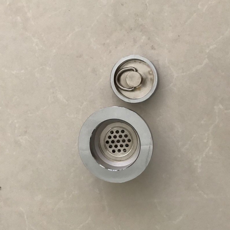 厂家批发 全铜镀铬圆形铜堵头鱼池水池用地漏 丝扣加长型地漏