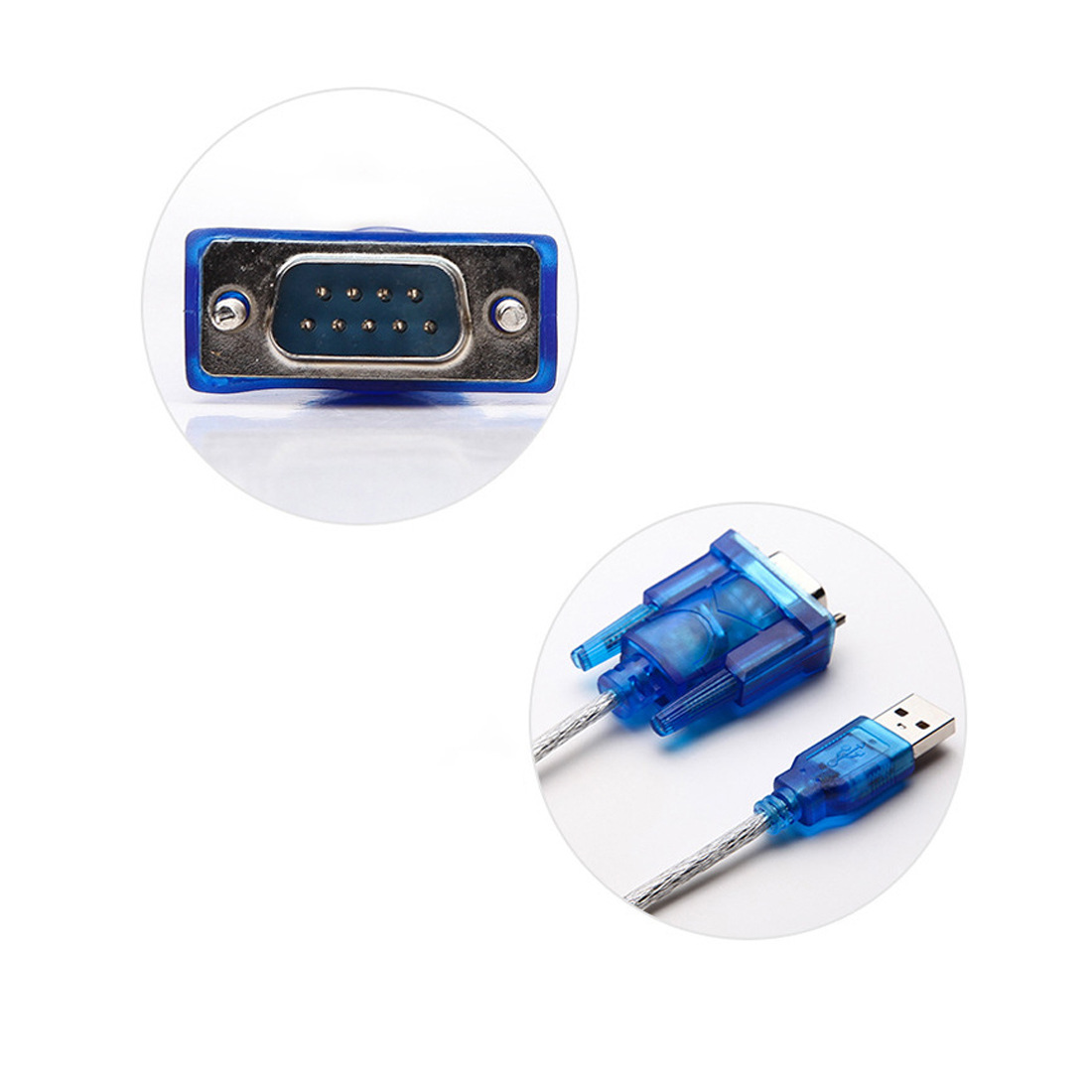 工厂直销usb rs232串口线db9针公头usb串口线电脑支持win7-win10