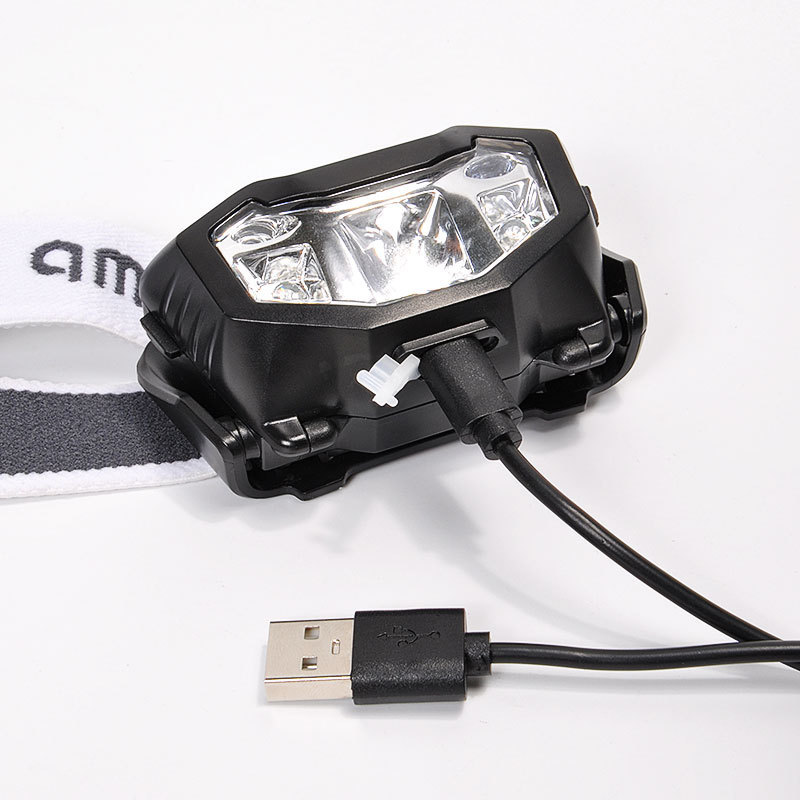 户外运动头灯头戴式电筒内置锂电池头灯聚合物充电头灯照明头戴灯