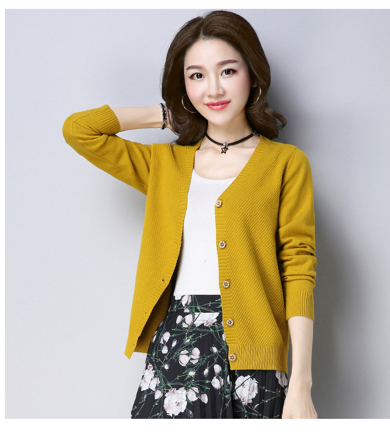 2018春季新款针织开衫短款韩版外搭宽松显瘦百搭毛衣女装外套女款