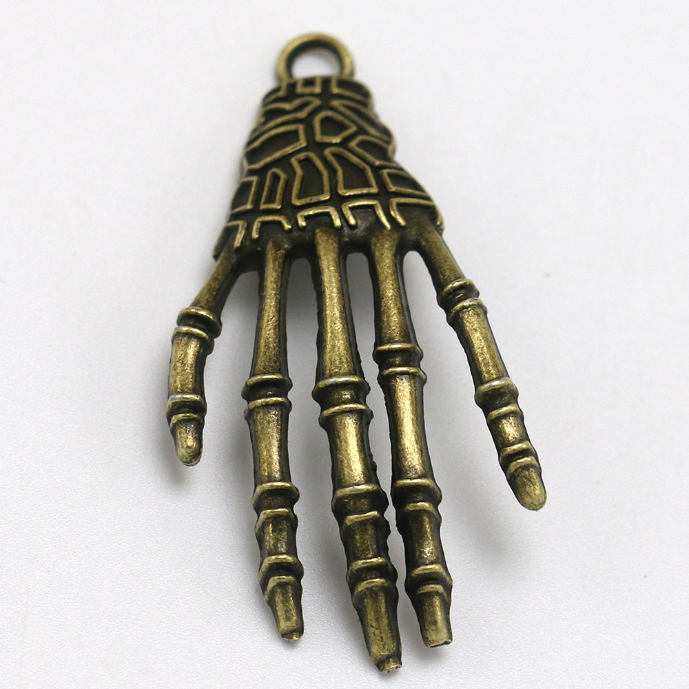 复古合金骷髅鬼爪挂件 手掌吊坠 项链手链耳环吊坠 diy 饰品配件