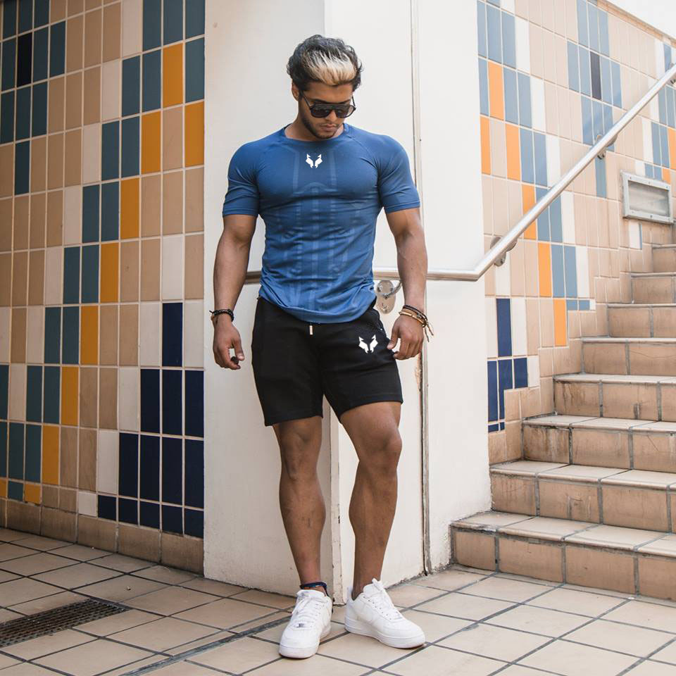 2018新款肌肉兄弟健身男夏季短裤跑步训练弹力纯棉吸汗透气运动裤