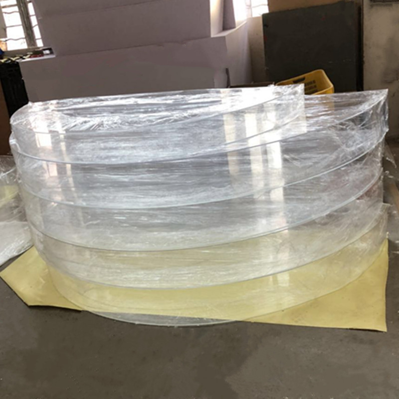广州工厂生产亚克力弧形热弯加工红色弧形展示架有机玻璃板热弯