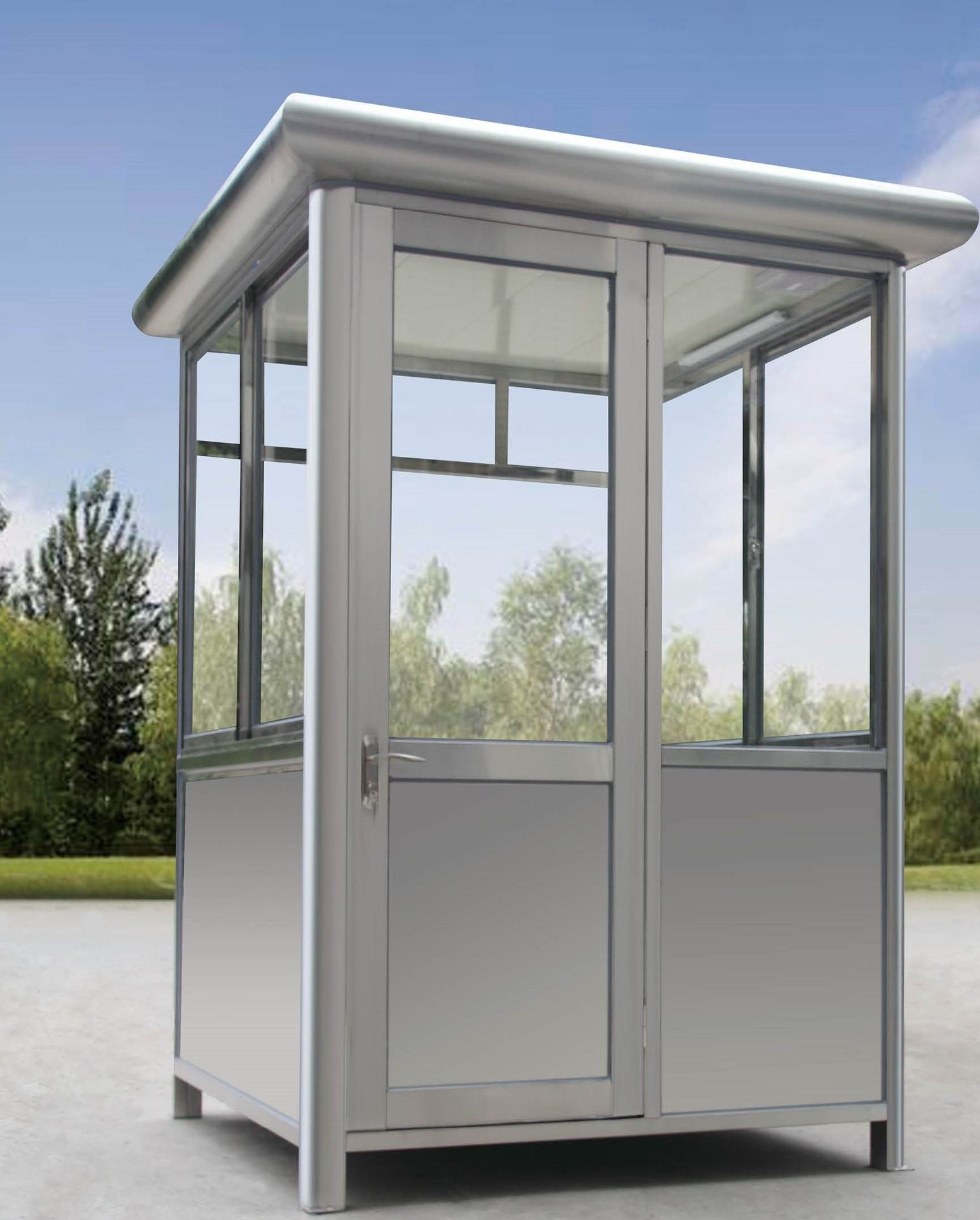 荣东环保豪华不锈钢岗亭 值班岗亭 移动厕所 雕花板移动办公室 可定制