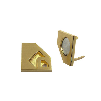 亚金色脚牌磁扣挂电金色蝴蝶结脚牌玫瑰金色心形图案脚牌