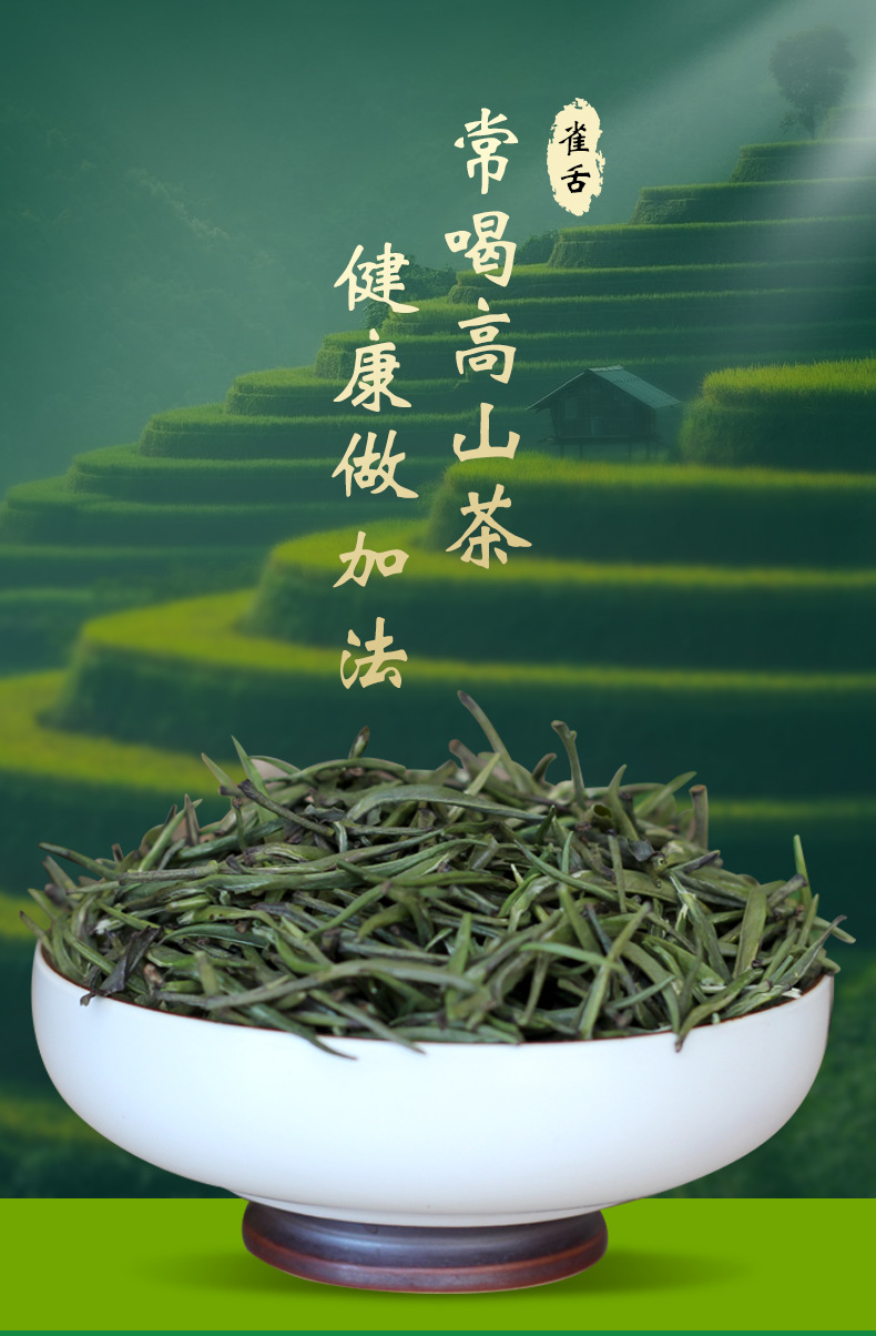 2020新茶嫩芽高山雀舌茶叶 耐泡绿茶茶叶 散装绿茶批发一斤起批