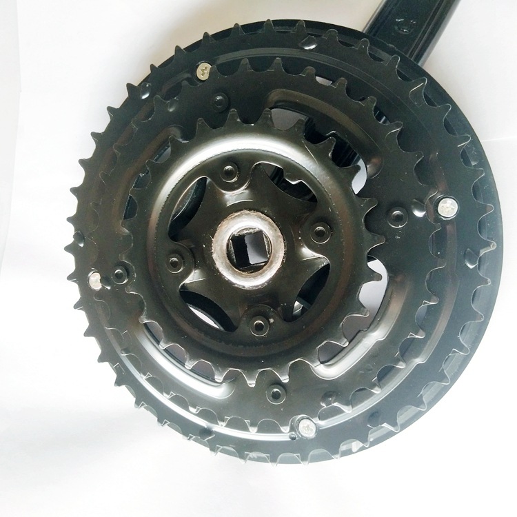26寸山地车42t牙盘/铁曲柄菱形方孔自行车大腿单车零件单车配件