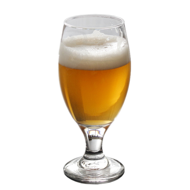 利比郁金香精酿小麦啤酒杯拉格黑啤高脚啤酒杯可定制加工logo