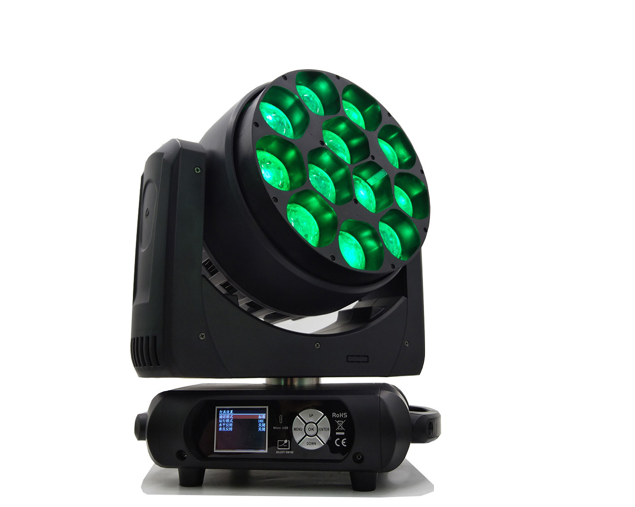 舞台灯光设备大蜂眼12颗40w调焦摇头灯 酒吧剧院舞台灯具 批发