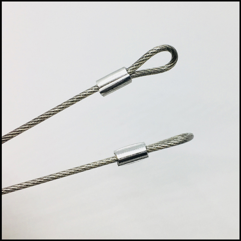 供应钢丝绳钥匙扣钢丝圈钢丝环不锈钢钢丝圈包胶包塑彩色钢丝绳圈