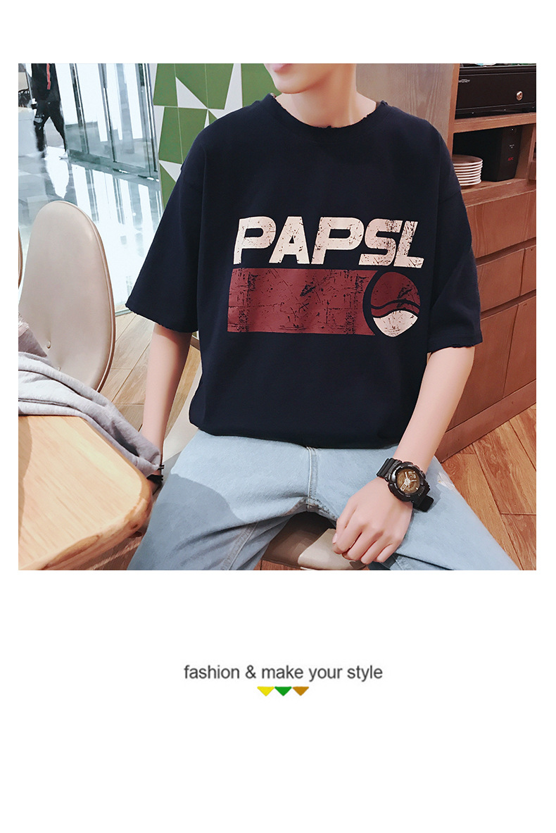 t恤男女2018新款衣服5分短袖圆领韩版潮学生 bf 宽松百搭情侣t恤