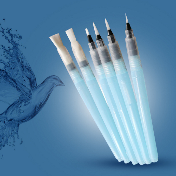 便携式软头自来式水笔 固体水彩绘画笔 水粉画新型储水笔