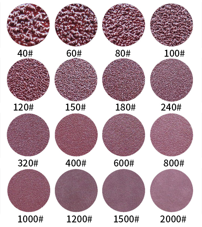 超宇5寸圆形砂纸片 圆盘植绒 自粘沙纸 角磨机抛光片 木工打磨片