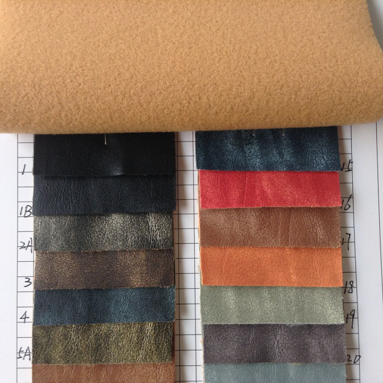 厂家新款直销pvc荔枝纹印度风十字纹多纹路皮革面料现货人造革