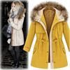 New winter Europe and America fashion Hezi Fur collar overcoat Drawstring Cotton clip thickening Hooded Fur coat New winter Europe and America fashion Hezi Fur collar overcoat Drawstring Cotton clip thickening Hooded Fur coat