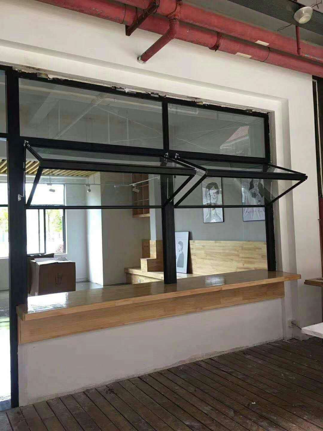 重型折叠门 75重型大折叠 磨砂深灰色 铝合金折叠门