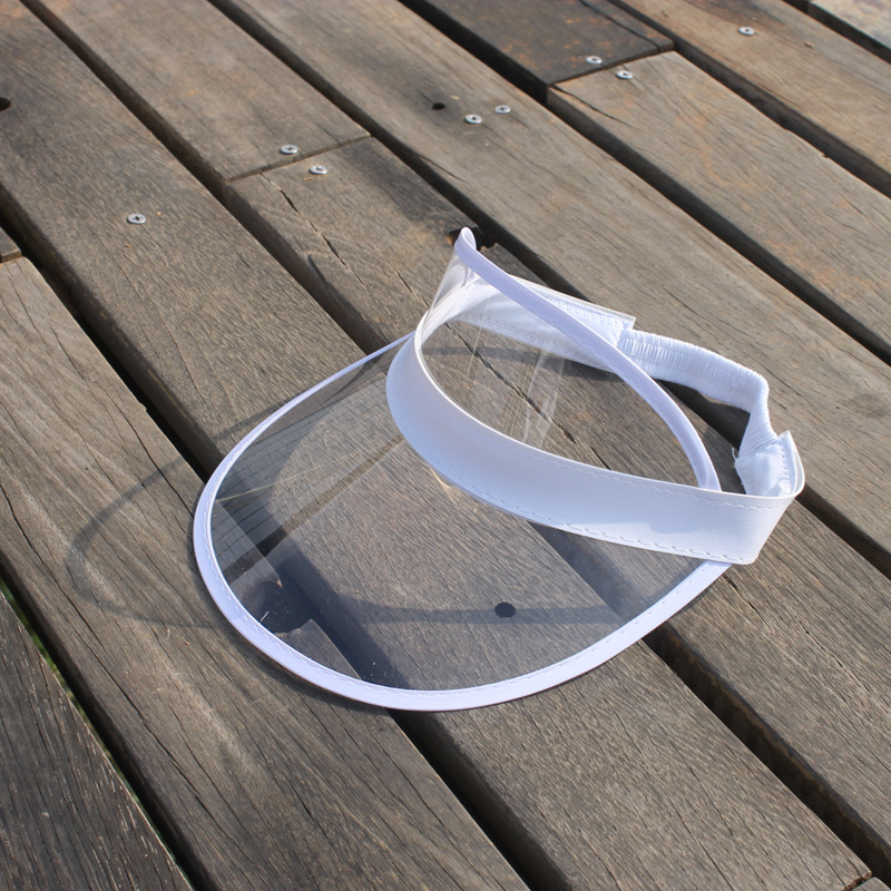 空顶帽子男女户外出游防紫外线太阳帽透明pvc遮阳帽旅行防嗮帽子