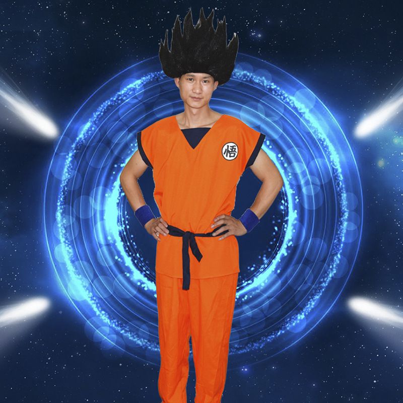 七龙珠孙悟空服装 悟空练功服男装 儿童表演服装cosplay七龙珠