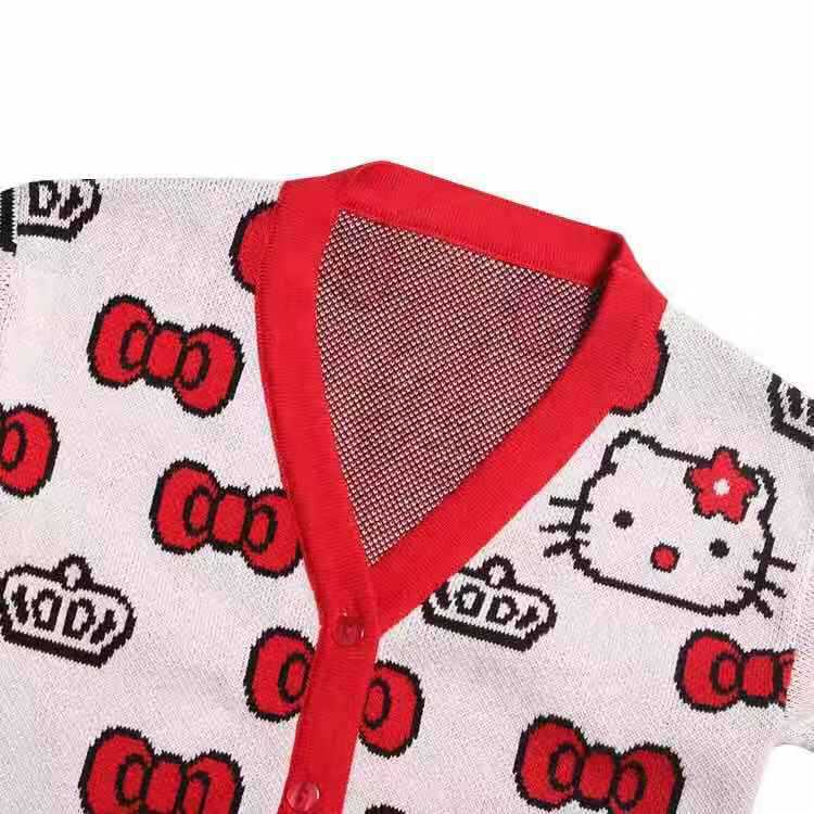 2018新款童装纯棉时尚可爱小猫kiki开衫