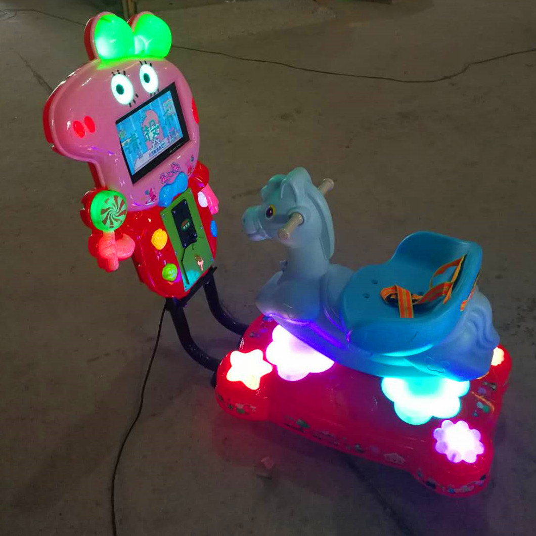 2018新款儿童电动mp5小猪妹摇摇车 厂家直销投币家用液晶屏摇摆机